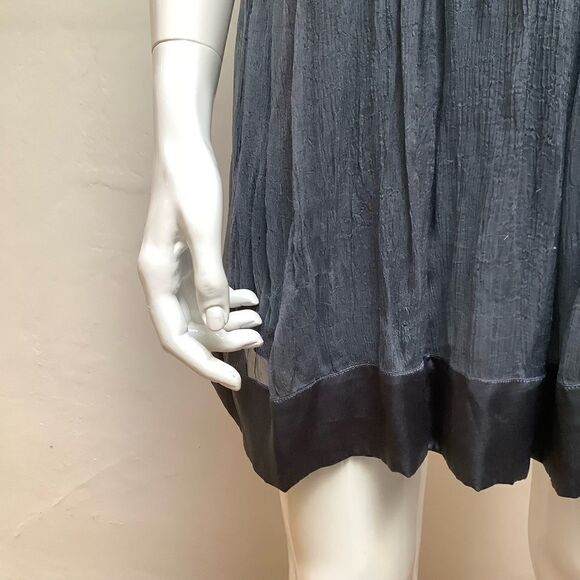 BONNIE STRAUSS SILK BEADED MINI DRESS SHEER MEDIUM - Picture 4 of 16